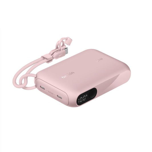 Belkin BoostCharge 10 000 mAh Powerbank med display - Rosa