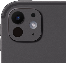 Nærbilde av 12 MP vidvinkelkameraet på iPad Pro