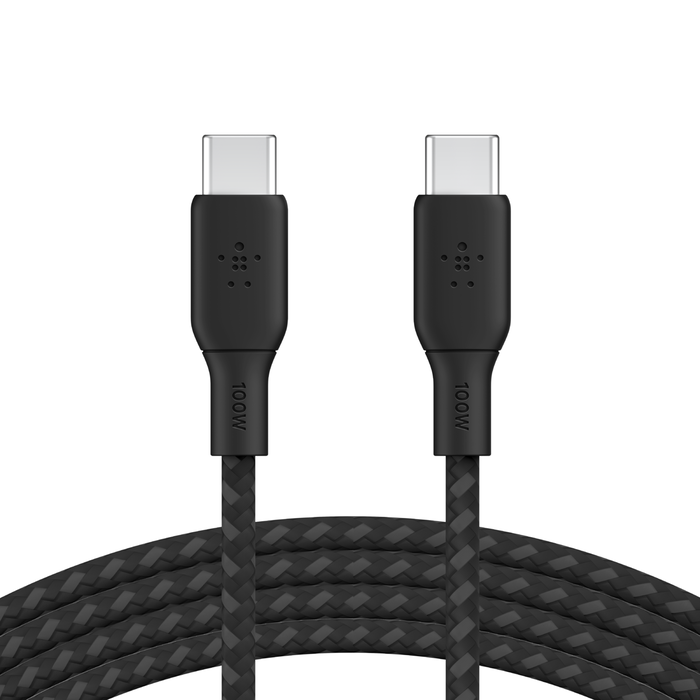 Belkin USB-C til USB-C 100W Vevd Ladekabel 2m - Svart