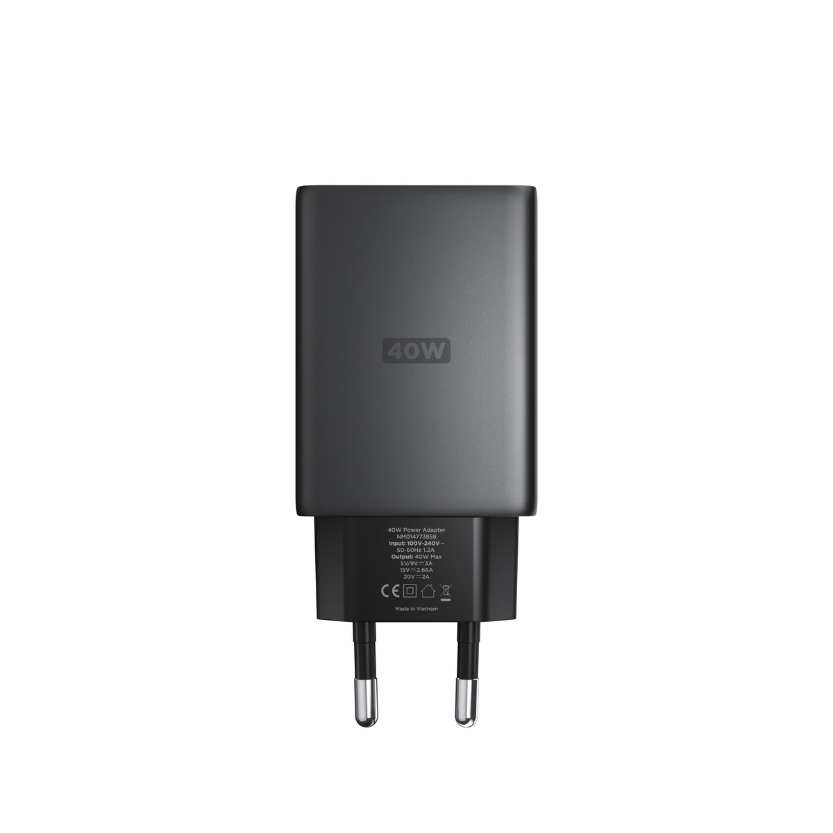 Nomad 40W USB-C GaN Vegglader - Svart