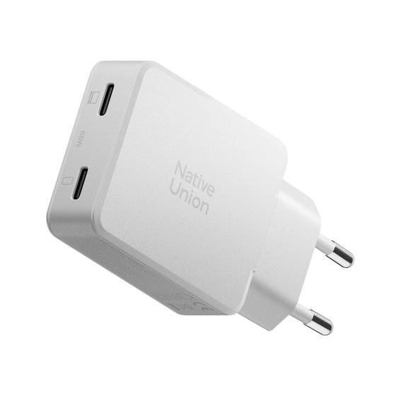 Native Union 65W 2-ports GaN Hurtiglader - Hvit