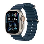 Apple Watch Ultra 2 GPS + Cellular 49mm Natural Titanium Case with Blue Ocean Band