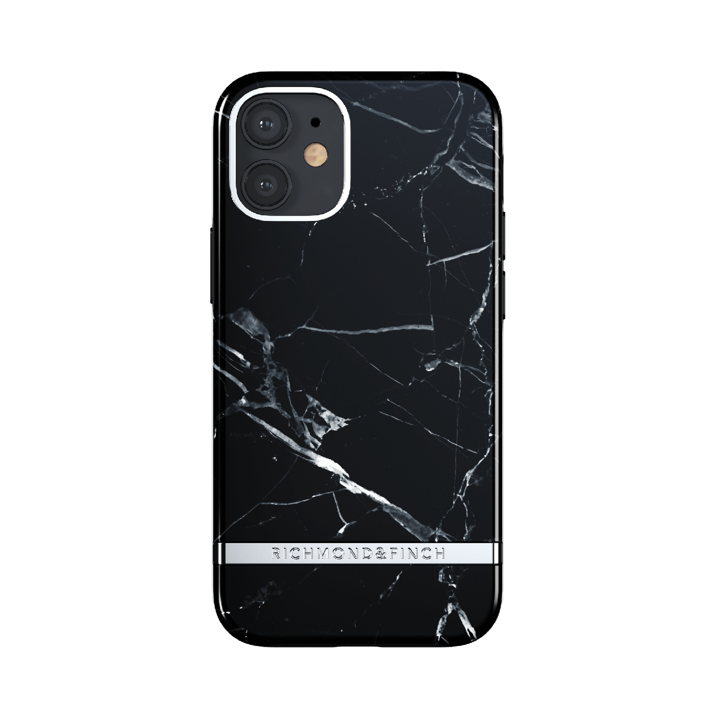 Richmond & Finch deksel for iPhone 12 mini i svart marmormønster