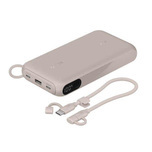 Belkin BoostCharge 20 000 mAh Powerbank med display - Sand