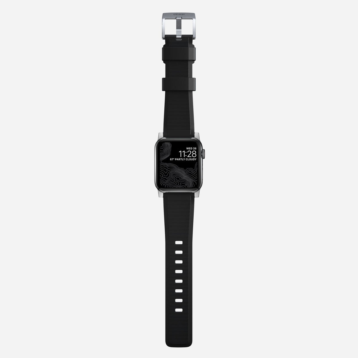 Nomad 42/41 mm Rugged Strap reim - Sølv