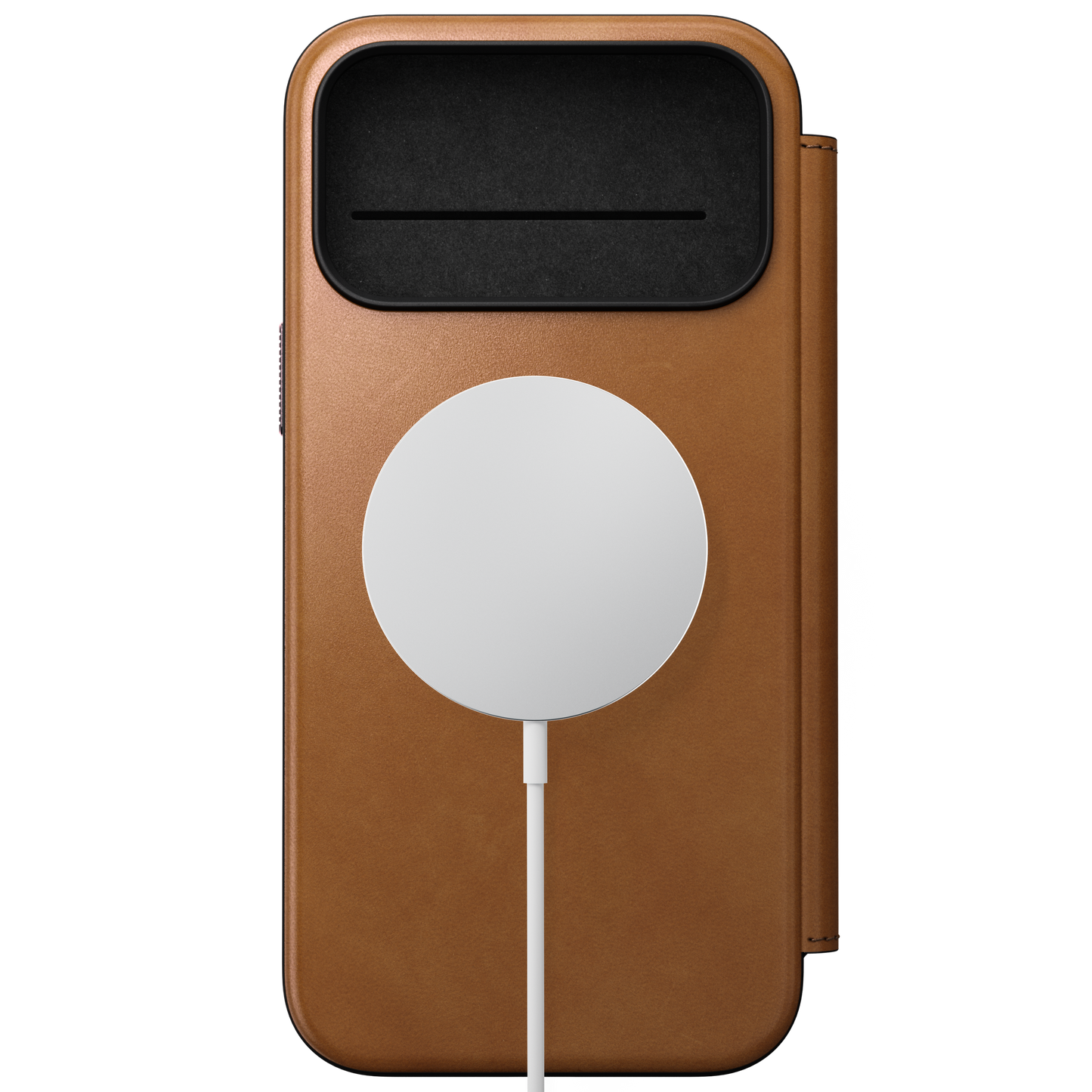 Nomad Lommebokdeksel i skinn med MagSafe til iPhone 18 Pro Max - Lys brun