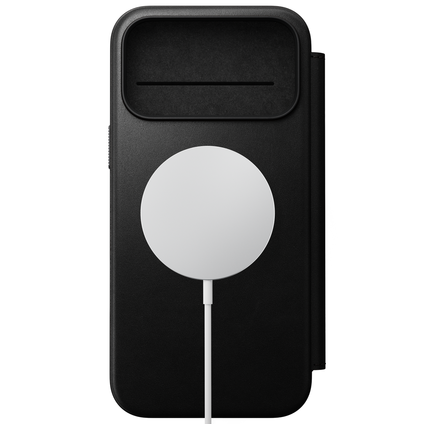 Nomad Lommebokdeksel i skinn med MagSafe til iPhone 18 Pro Max - Svart