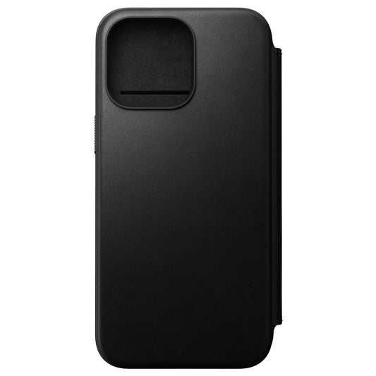 Nomad Lommebokdeksel i skinn med MagSafe til iPhone 15 Pro Max - Svart