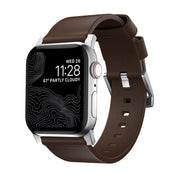 Nomad 49/46 mm Moderne Skinnrem med Sølv Spenne - Brun