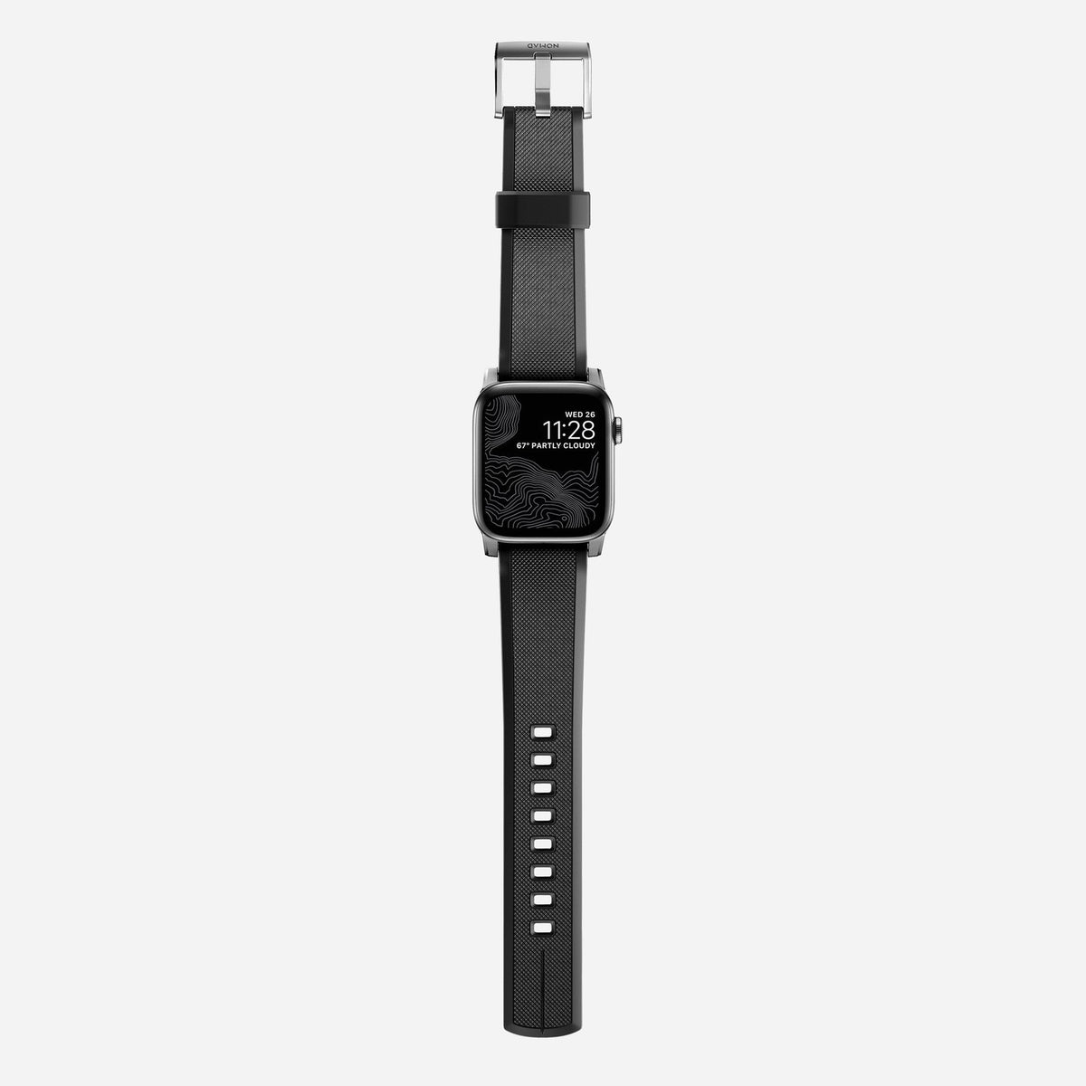 Nomad 49/46 mm Rugged Strap reim - Sølv