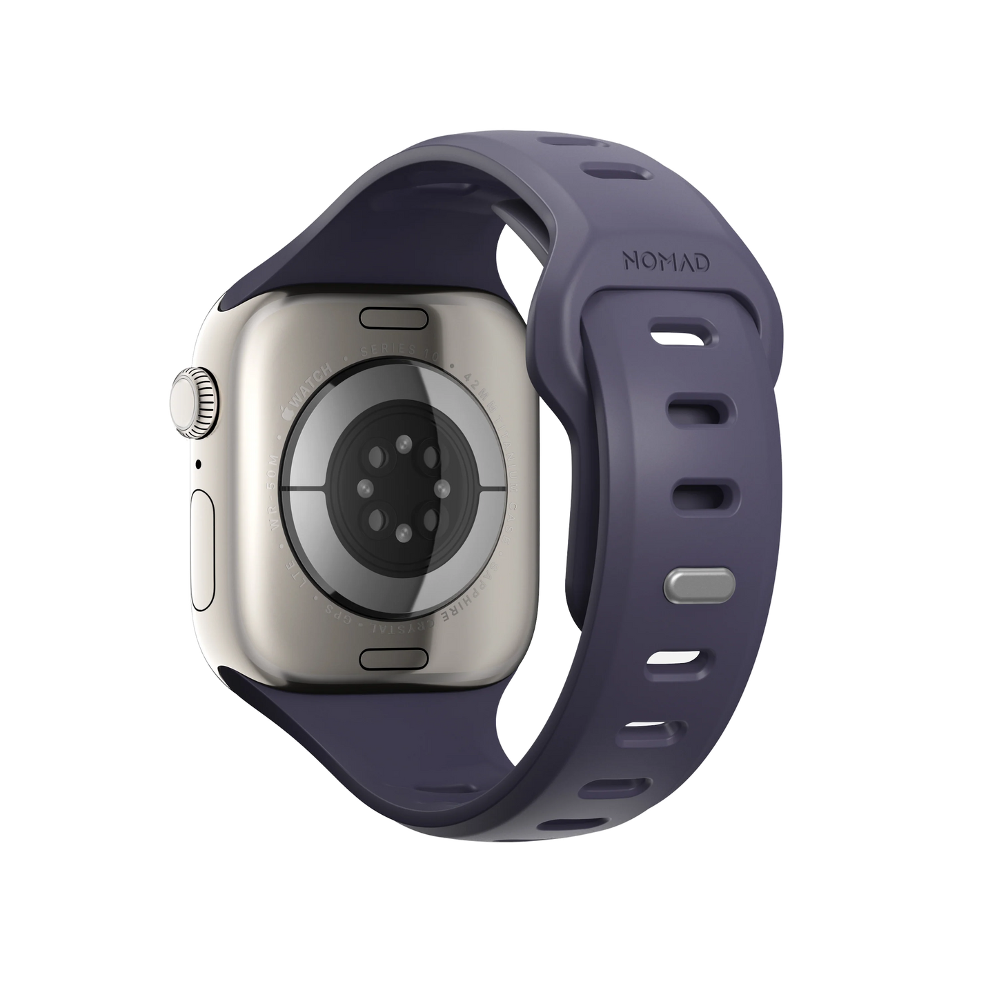 Nomad 42mm Tempo Silikonreim - Lilla