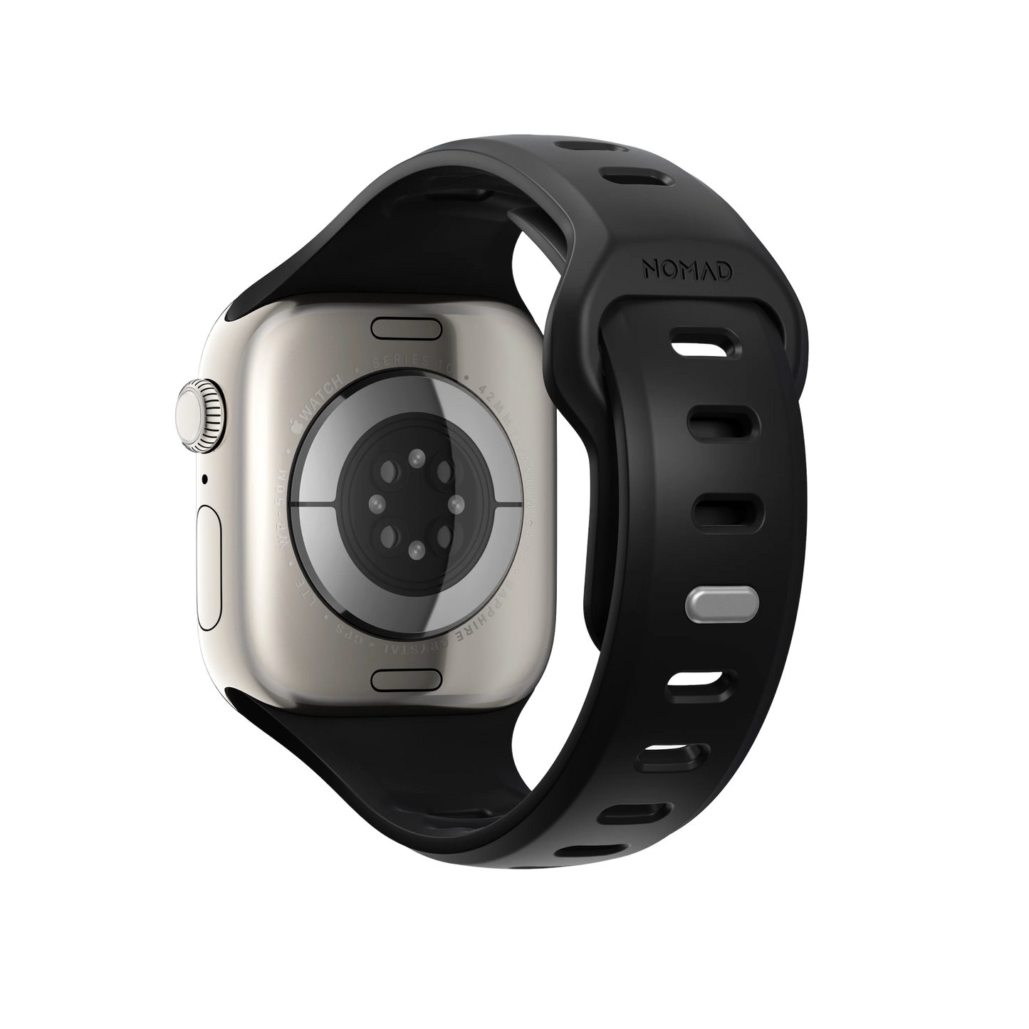 Nomad 42mm Tempo Silikonreim - Svart