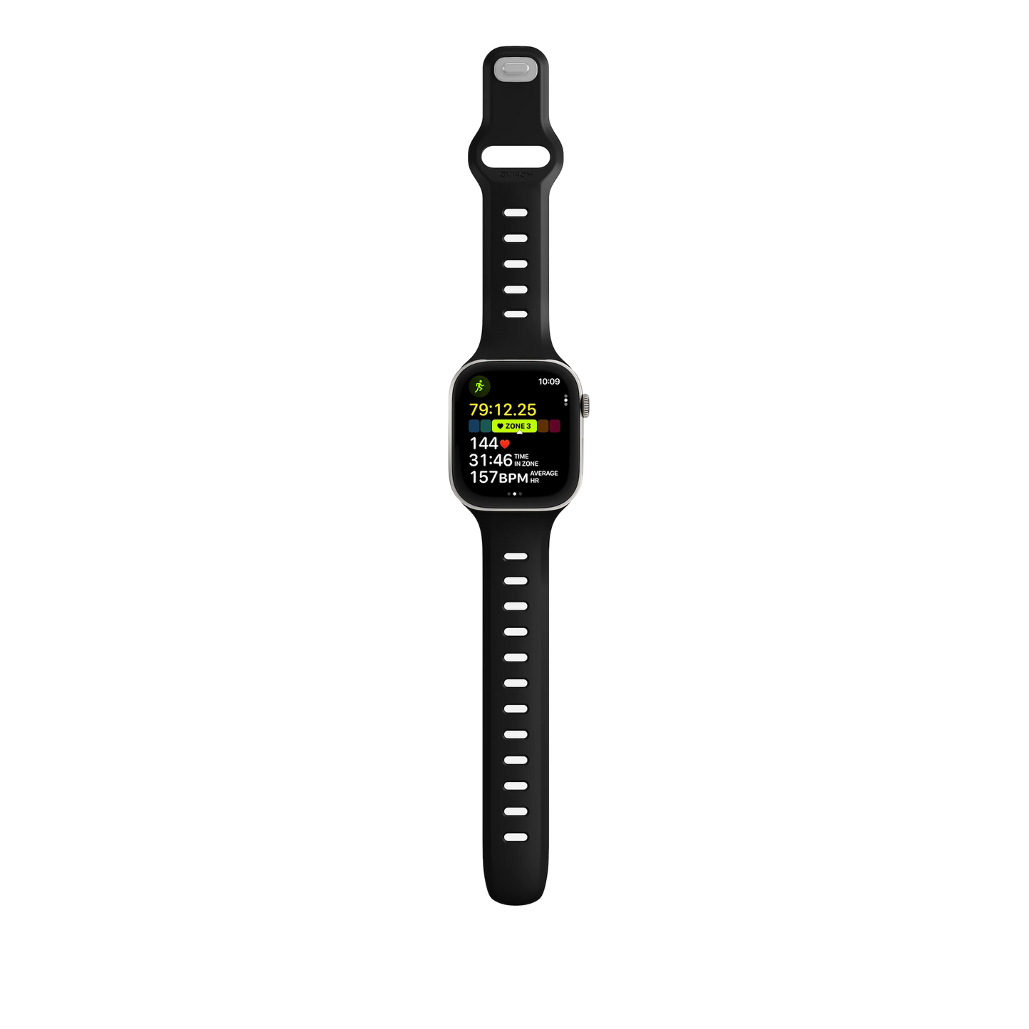 Nomad 42mm Tempo Silikonreim - Svart