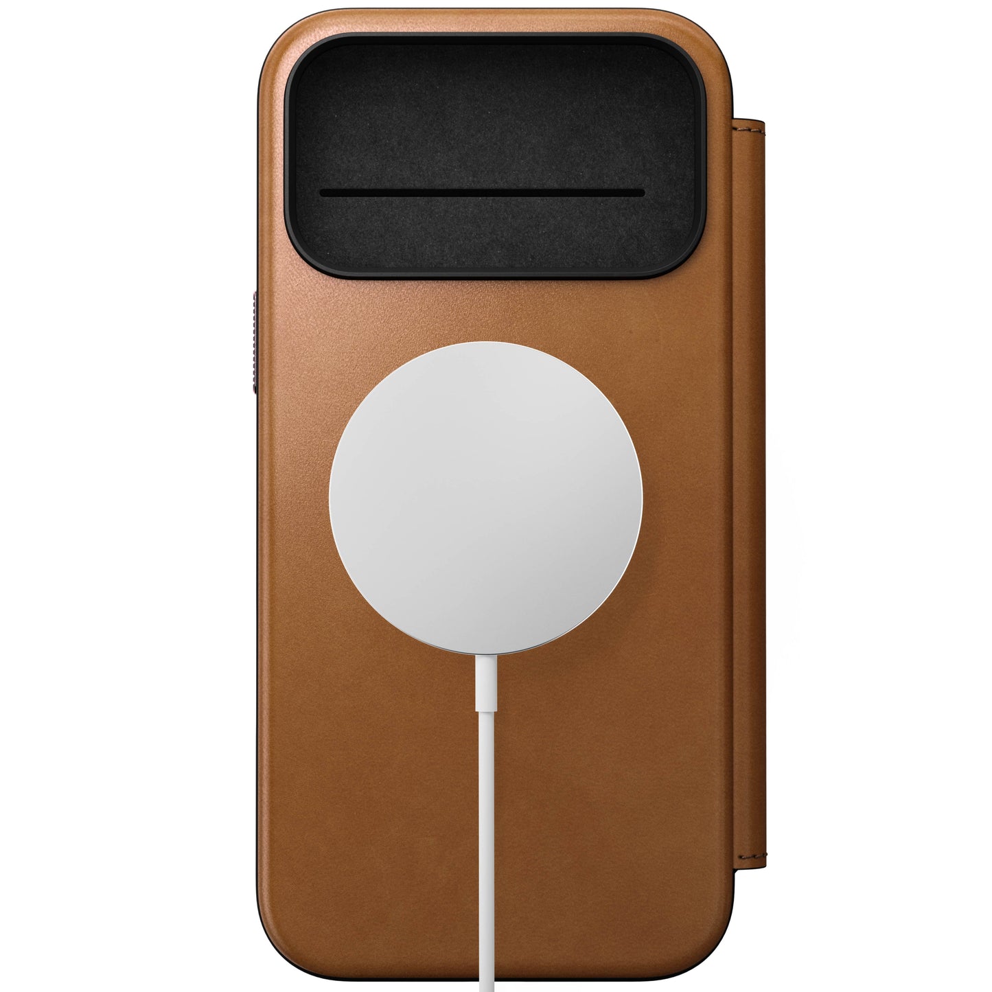 Nomad Lommebokdeksel i skinn med MagSafe til iPhone 17 Pro Max - Tan