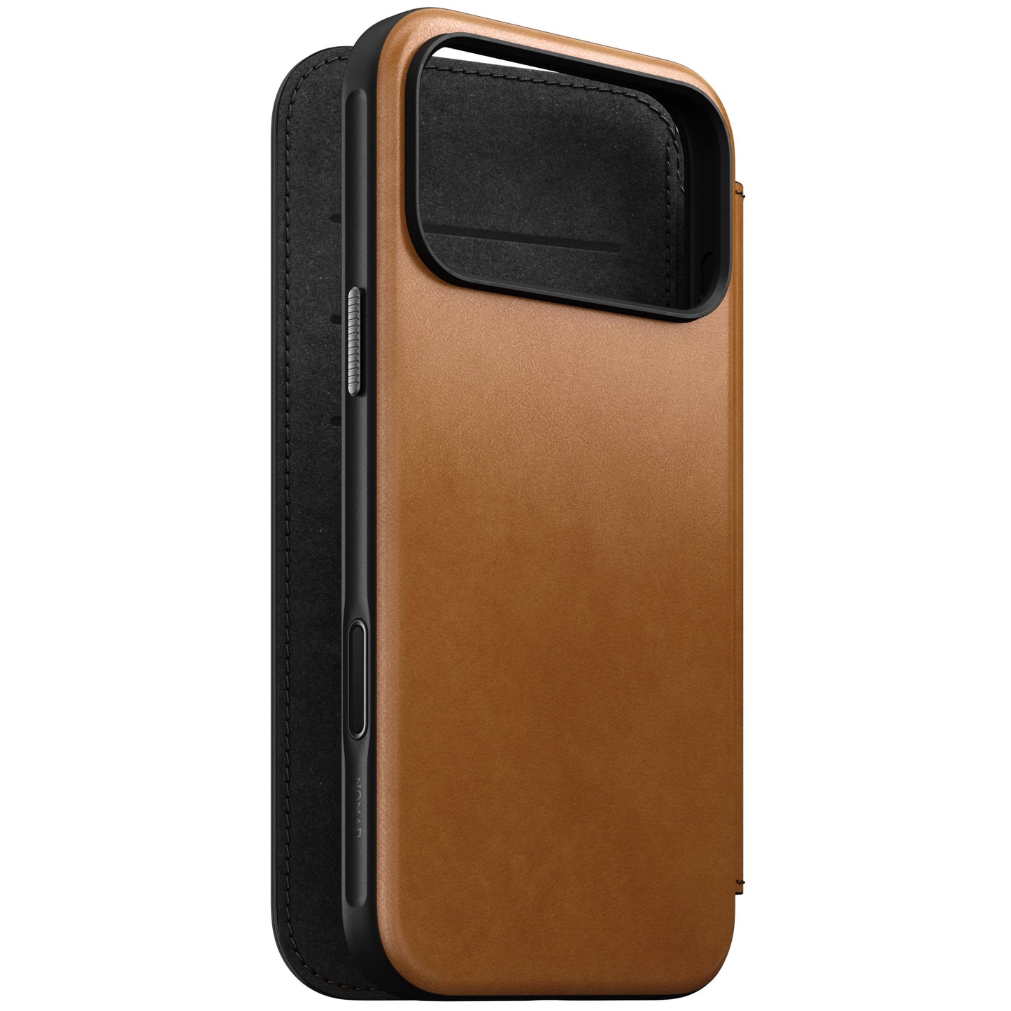 Nomad Lommebokdeksel i skinn med MagSafe til iPhone 17 Pro Max - Tan