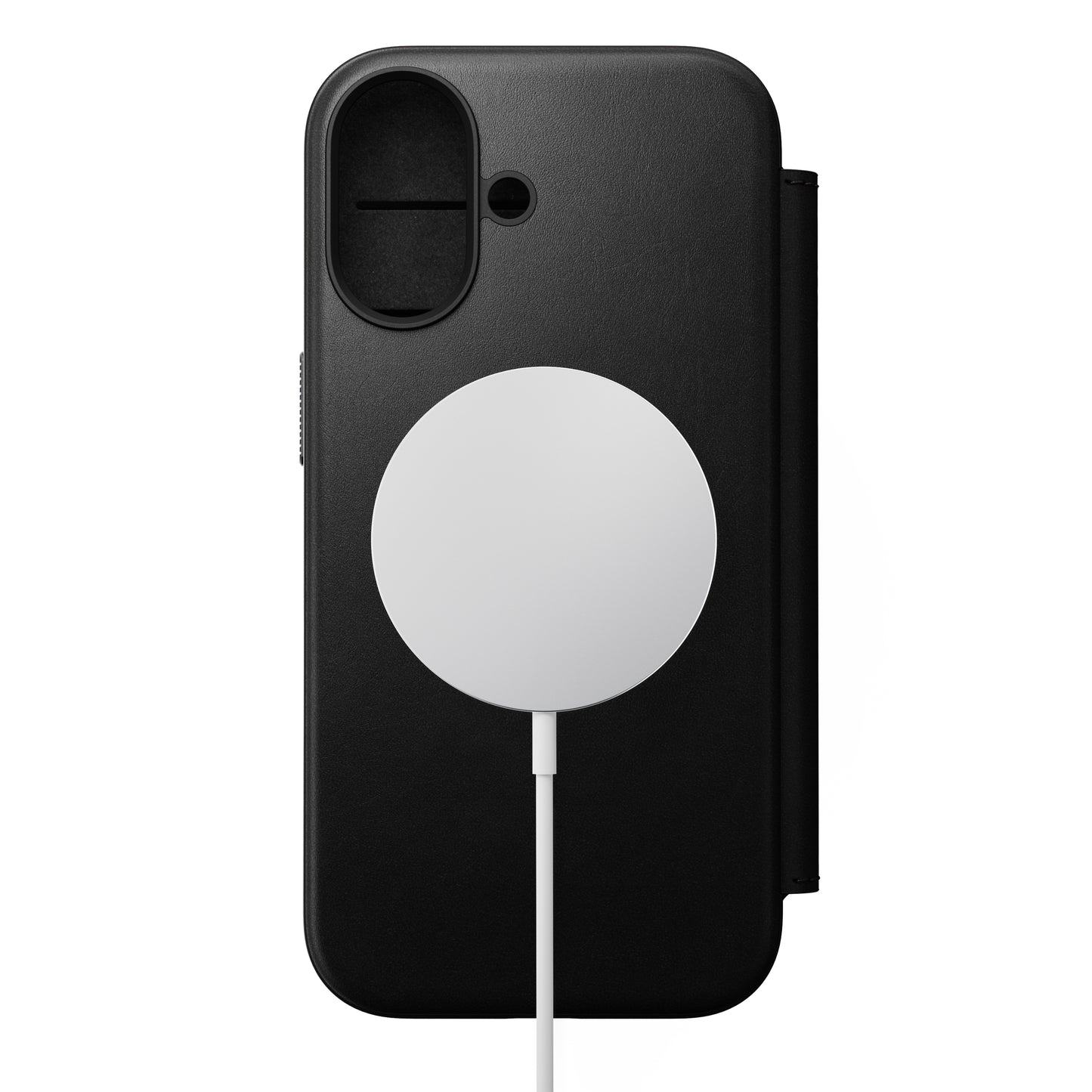 Nomad Lommebokdeksel i skinn med MagSafe til iPhone 17 - Svart