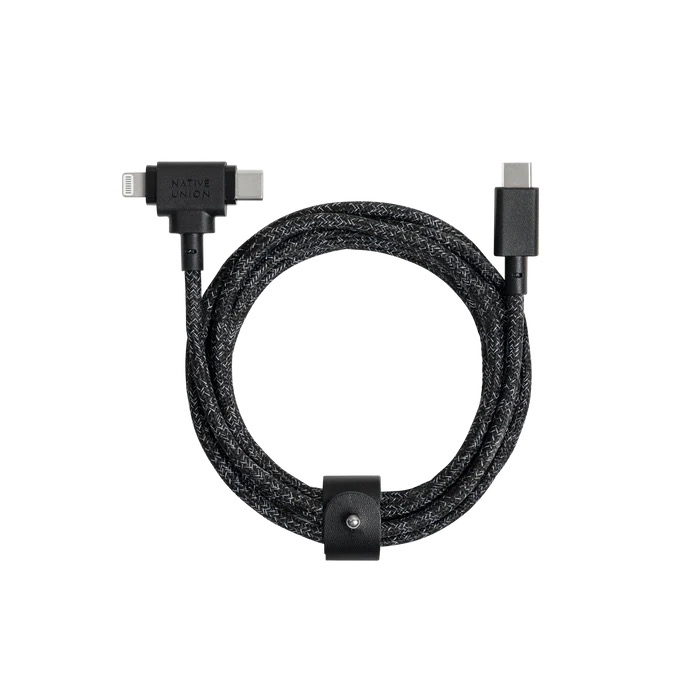 Native Union 1,5 m USB-C til USB-C/Lightning Belt Cable Duo Ladekabel - Cosmos