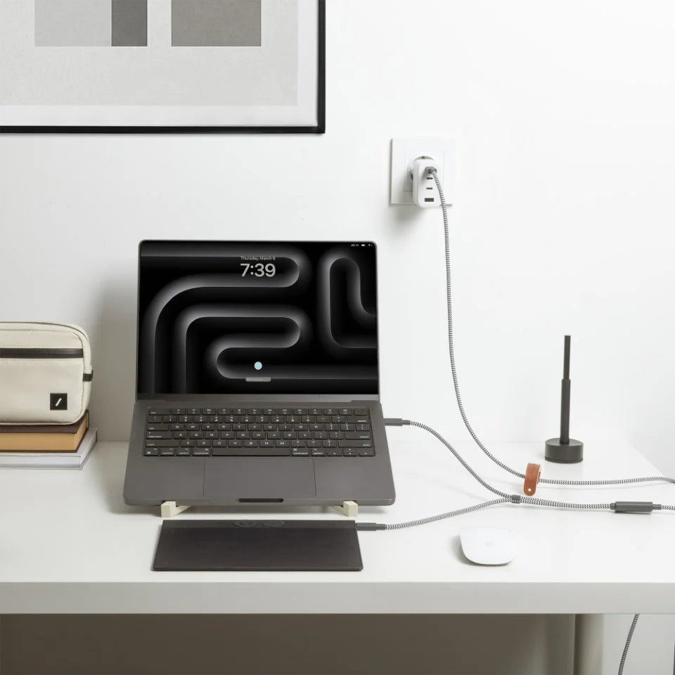 Native Union 2-i-1 USB-C til USB-C ladekabel 2m - Zebra