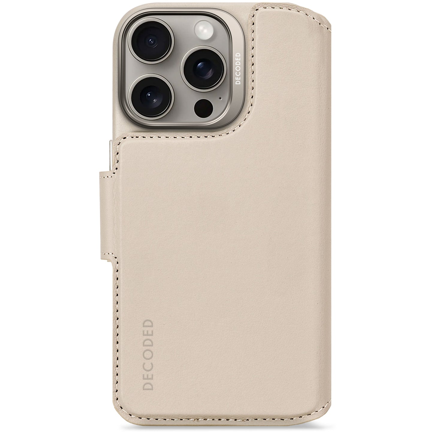 Decoded Lommebokdeksel i skinn med MagSafe til iPhone 16 Pro - Clay