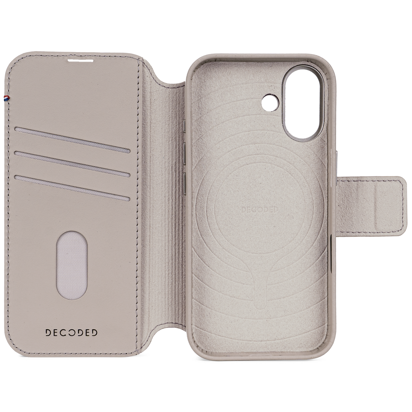 Decoded Lommebokdeksel i skinn med MagSafe til iPhone 17 - Clay