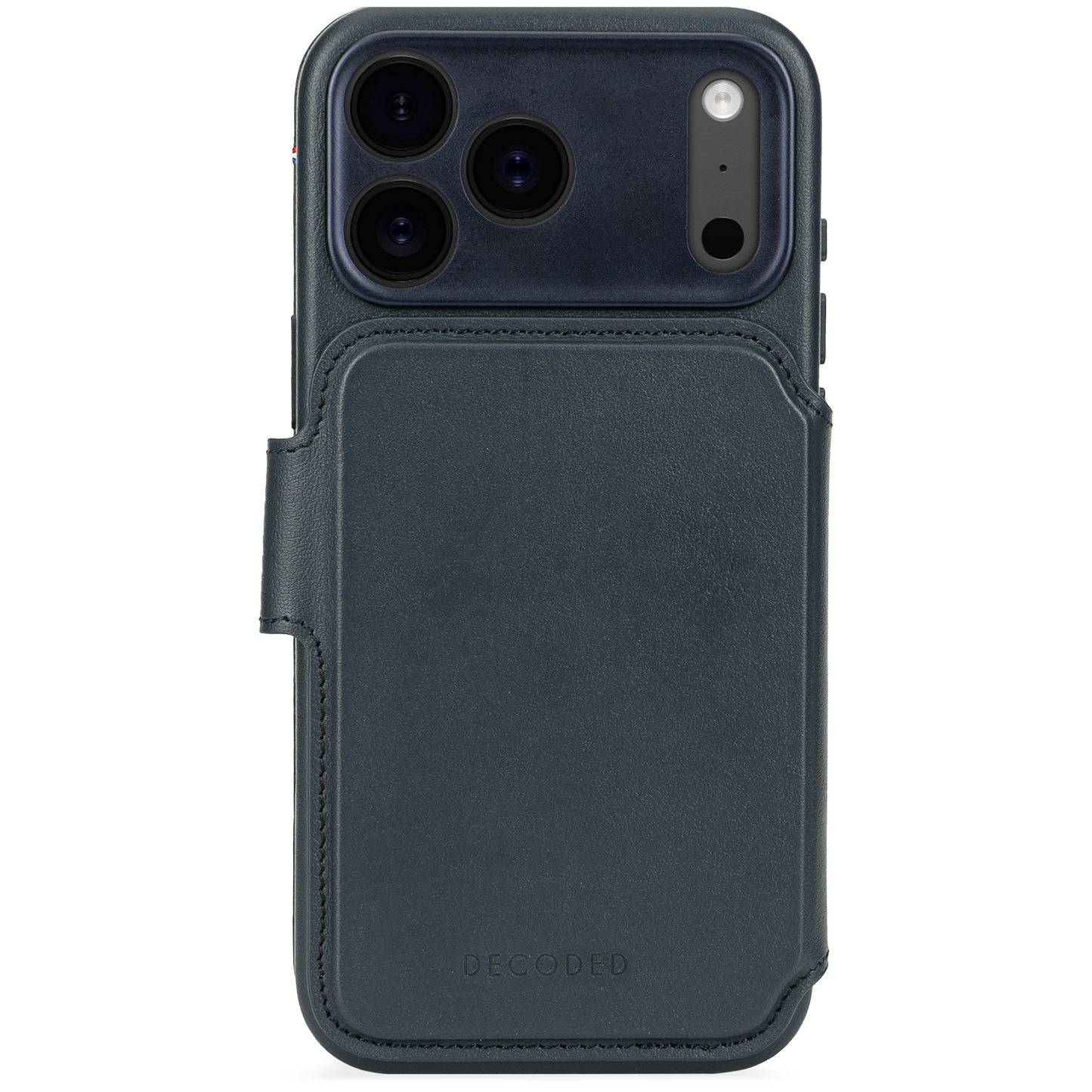 Decoded Lommebokdeksel i skinn med MagSafe til iPhone 17 Pro Max - Navy