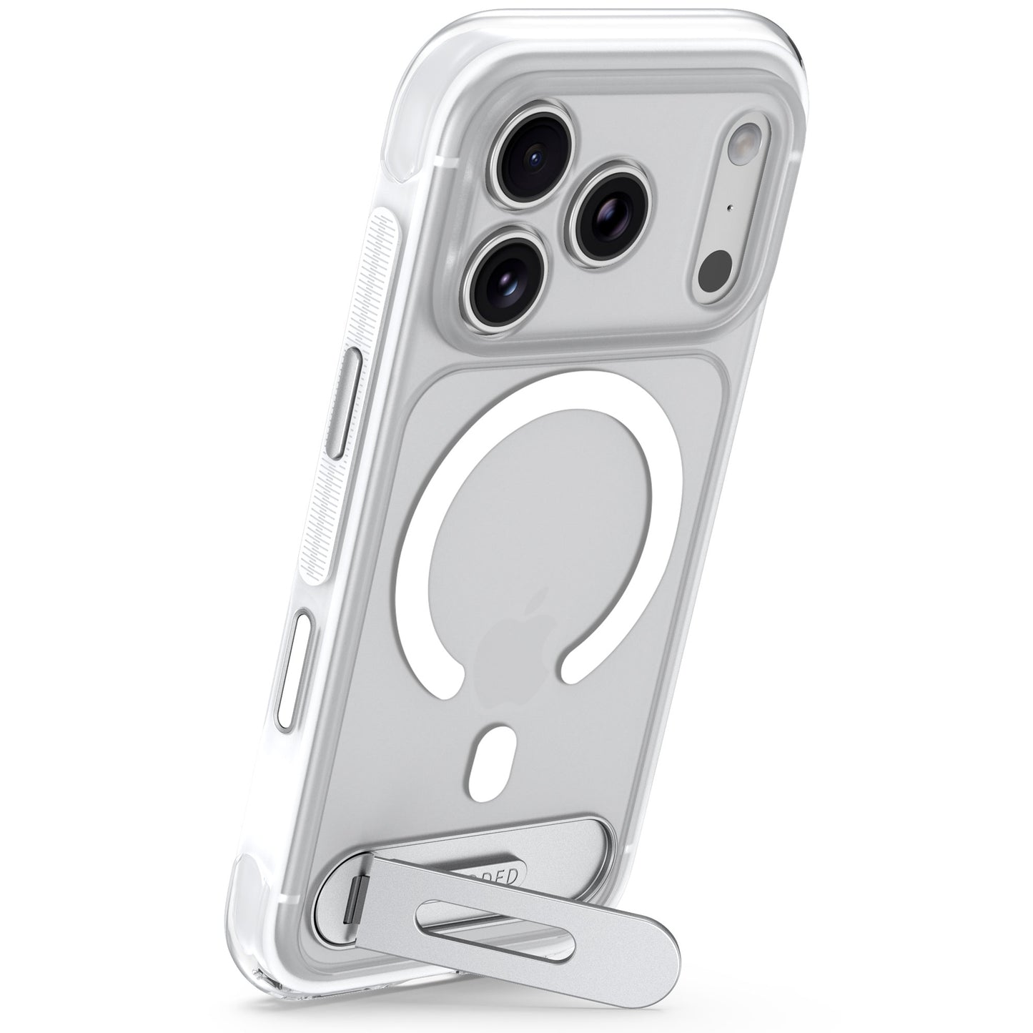 Decoded Hybrid MagSafe Deksel med Stativ til iPhone 18 Pro - Frostet hvit
