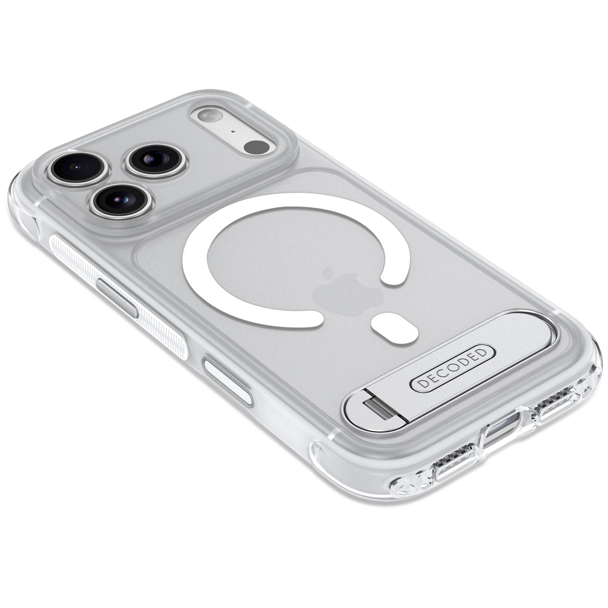 Decoded Hybrid MagSafe Deksel med Stativ til iPhone 18 Pro Max - Frostet hvit