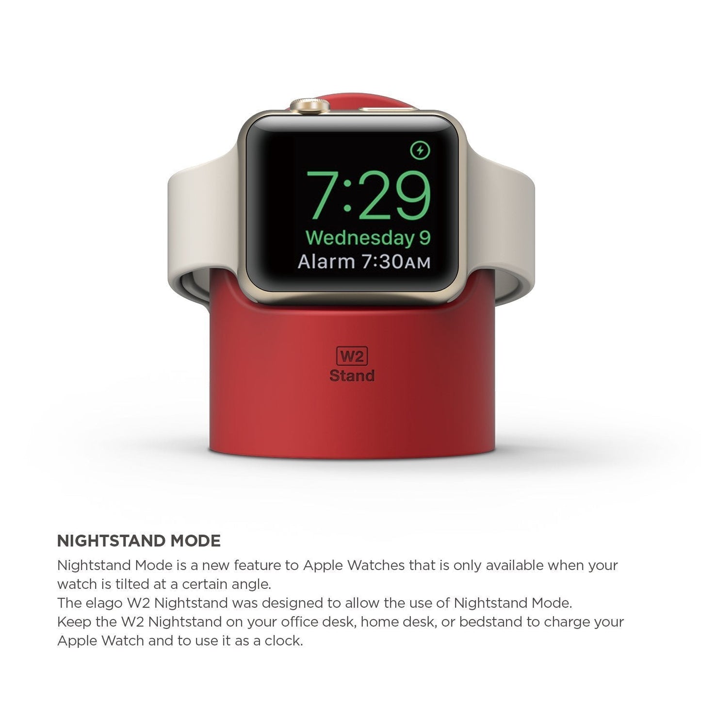 Elago W2 docking til Apple Watch - Rød