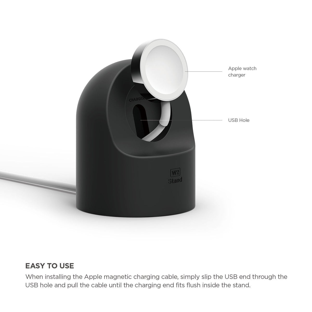 Elago W2 docking til Apple Watch - Svart