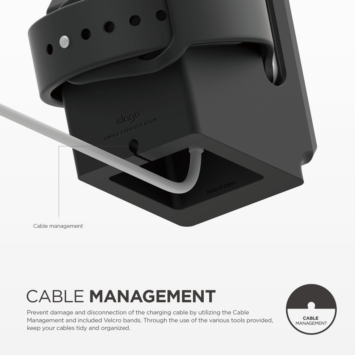 Elago W3 docking til Apple Watch - Svart