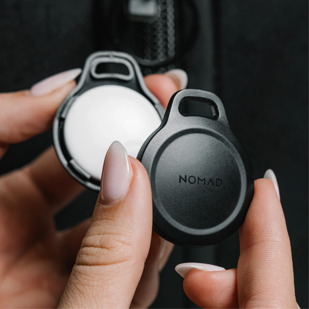Nomad Rugged Nøkkelring til AirTag - Svart