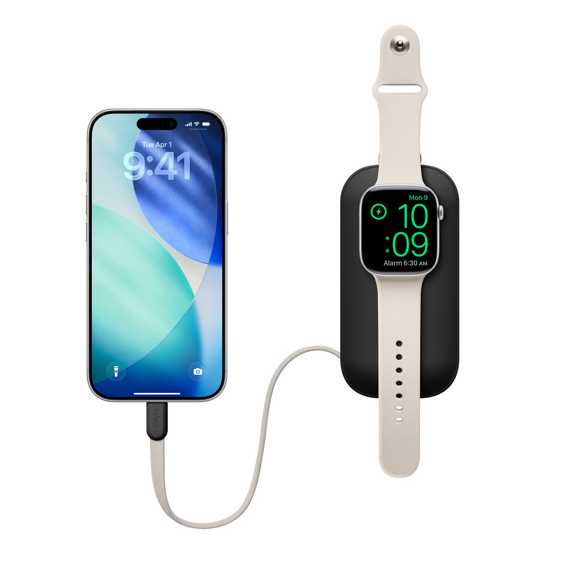Belkin BoostCharge Pro 10 000 mAh Powerbank med Apple Watch-lader - Svart