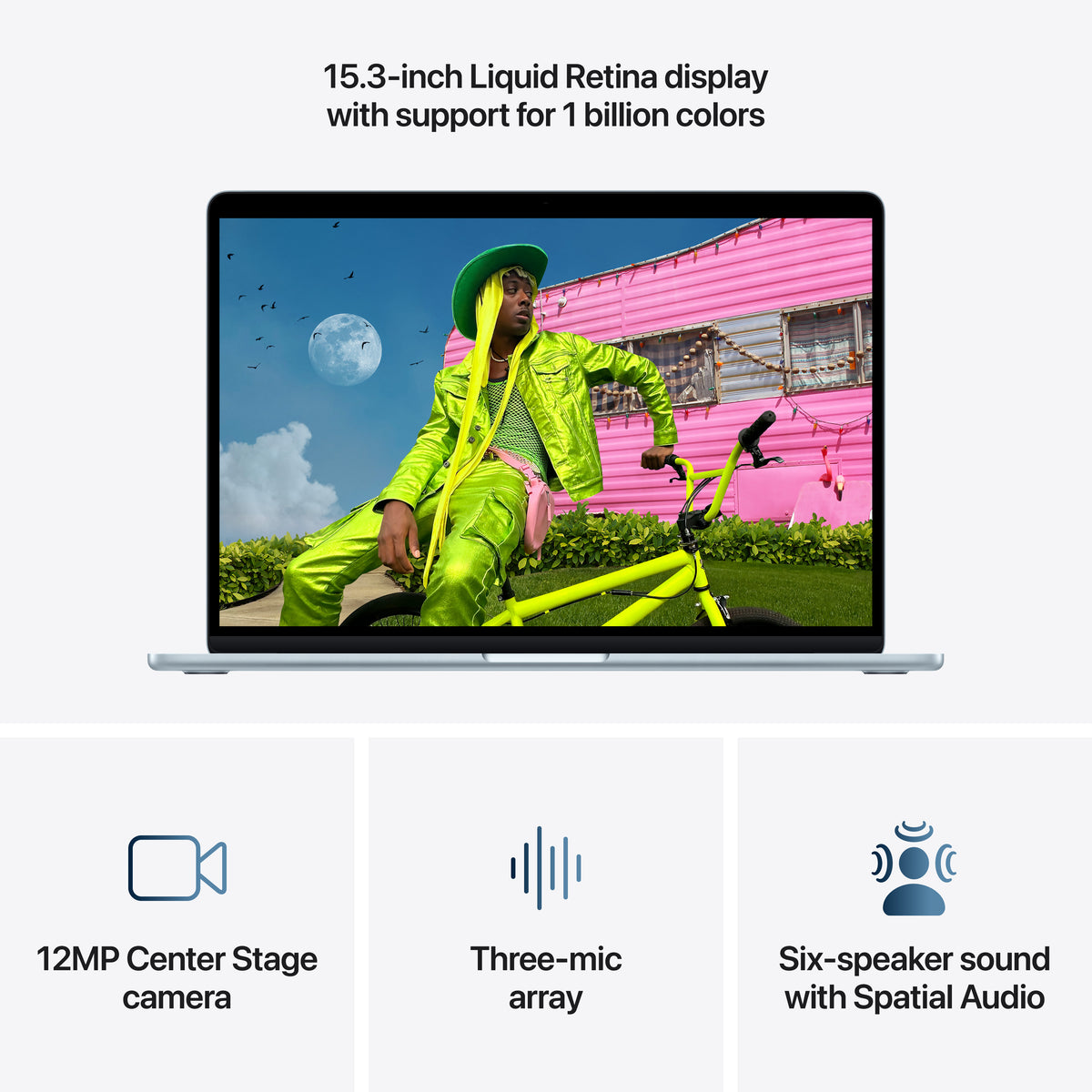 MacBook Air 15-tommer M5 - Himmelblå