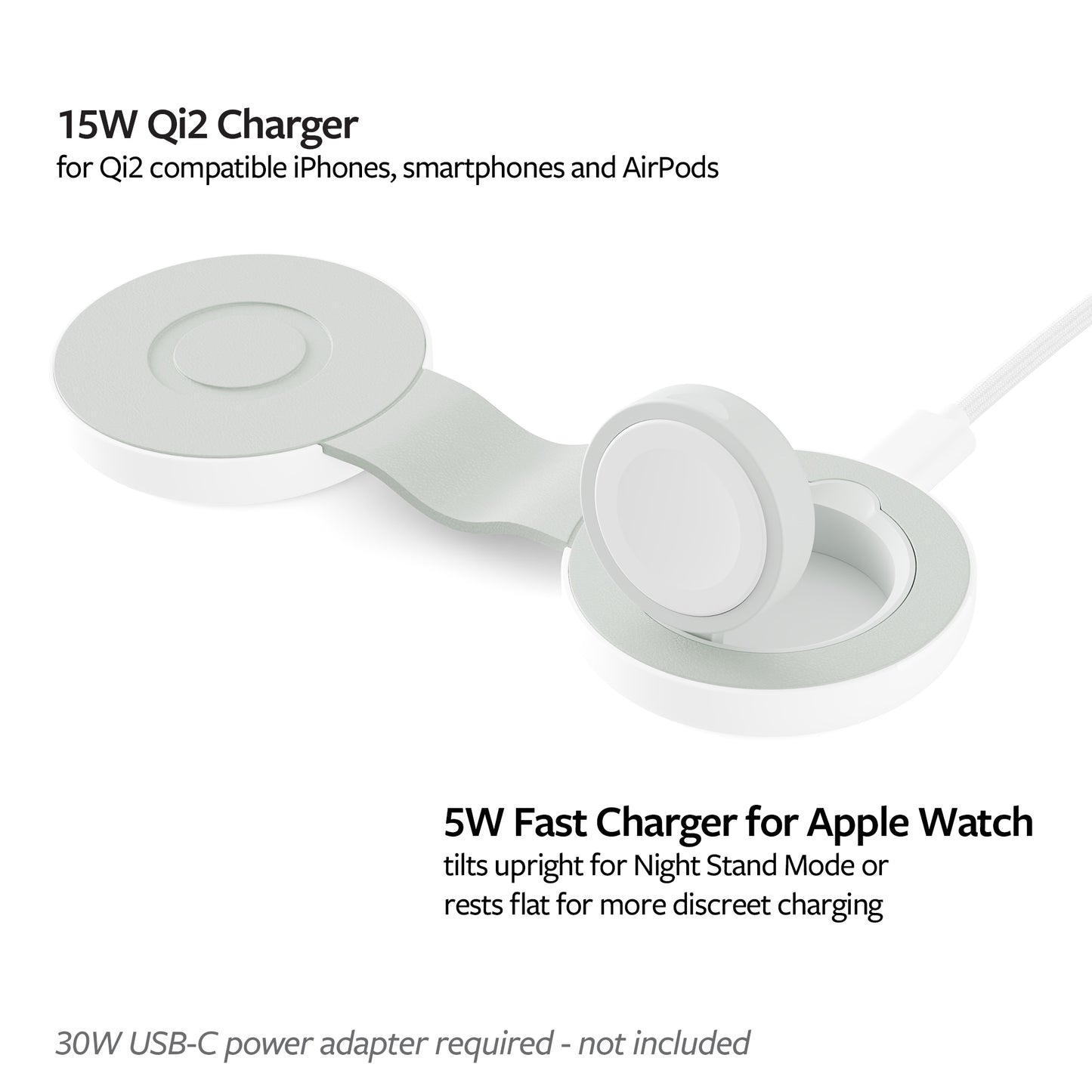 Twelve South ButterFly SE 2-i-1 MagSafe Reiselader - Hvit