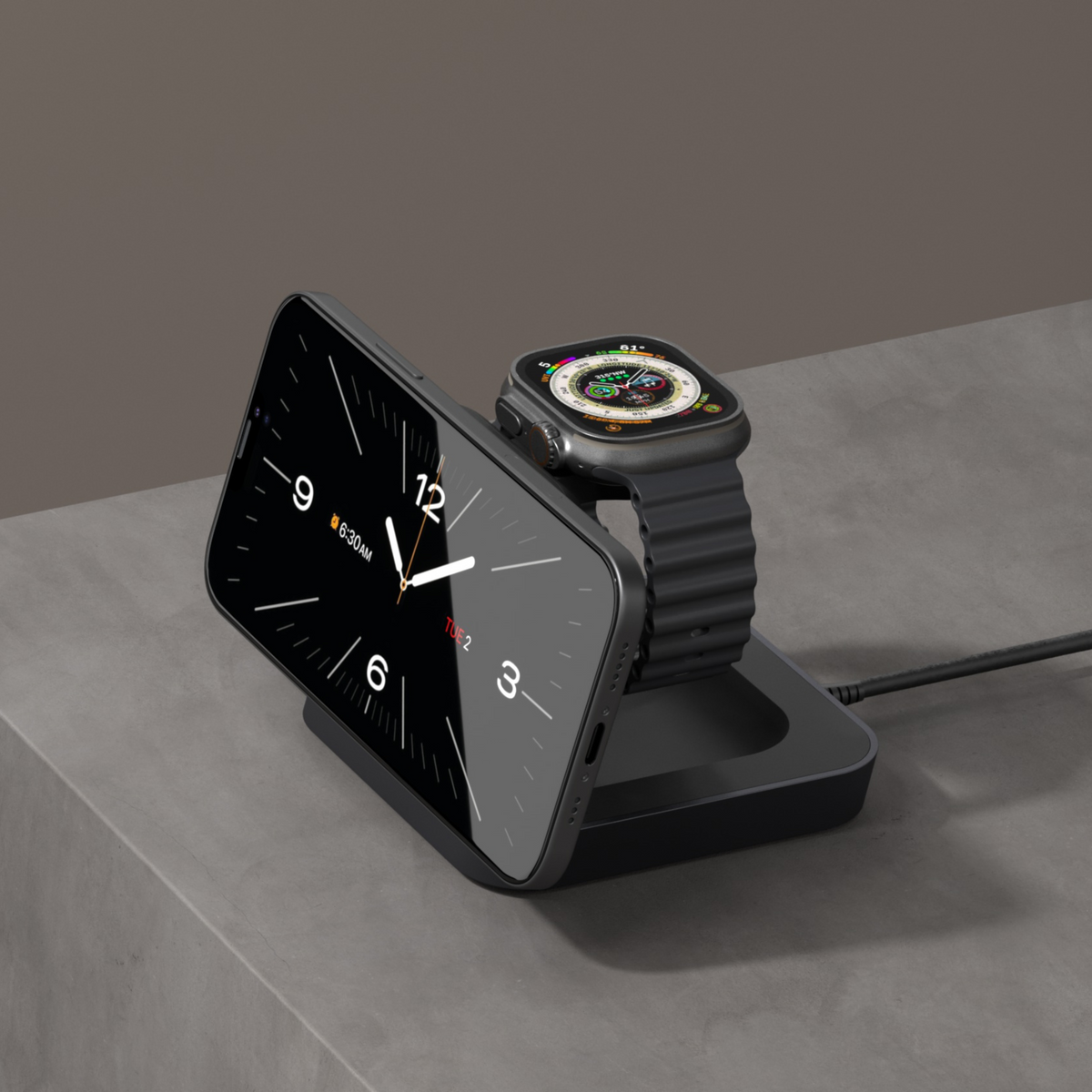 Zens Qi2 Magnetisk Nattbordslader Pro 2 - Svart