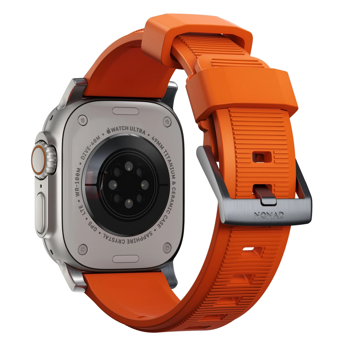 Nomad 49/46 mm Rugged Strap reim - Ultra Orange