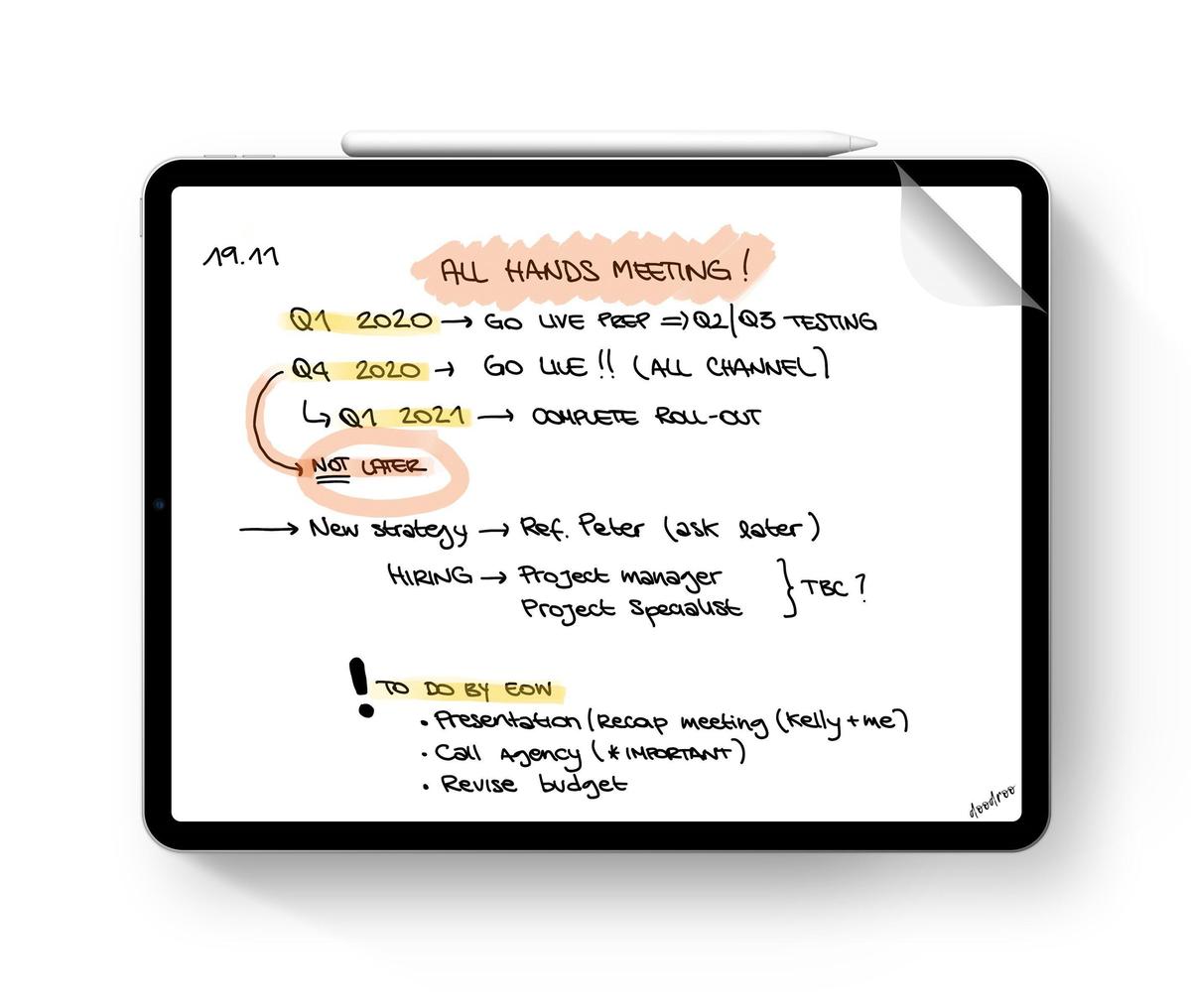 Doodroo skjermfilm for tegning til iPad Pro 12,9"