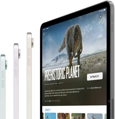 iPad Air som viser strømming ved hjelp av lynrask trådløs tilkobling