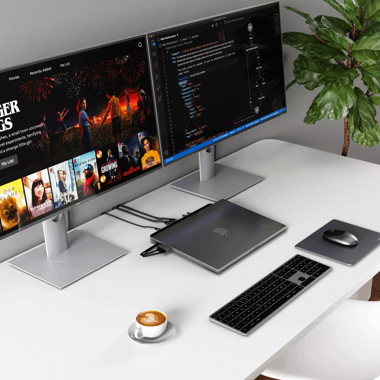 Satechi USB-C Dual Dockingstasjon med NVMe SSD-kabinett