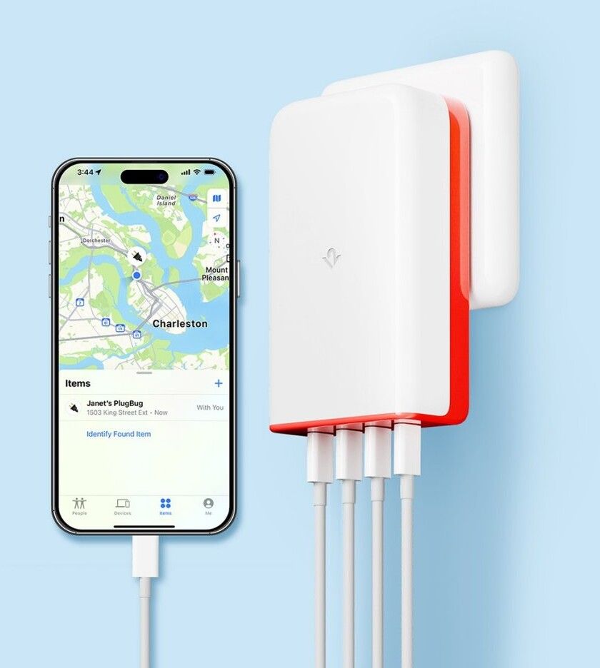 Twelve South PlugBug USB-C GaN Vegglader med Find My 120W